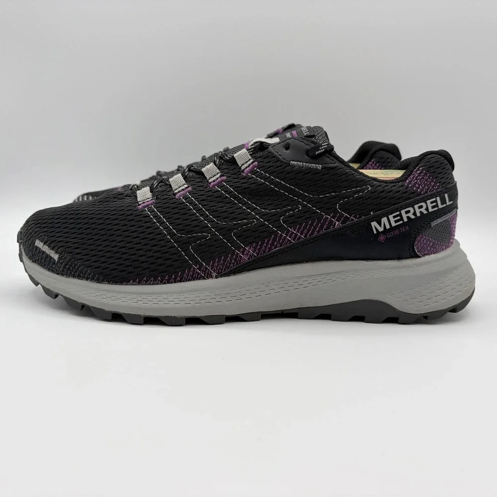 Merrell Fly Strike GORE-TEX Womens 9.5 Trail Running Shoes Black Waterproof GTX